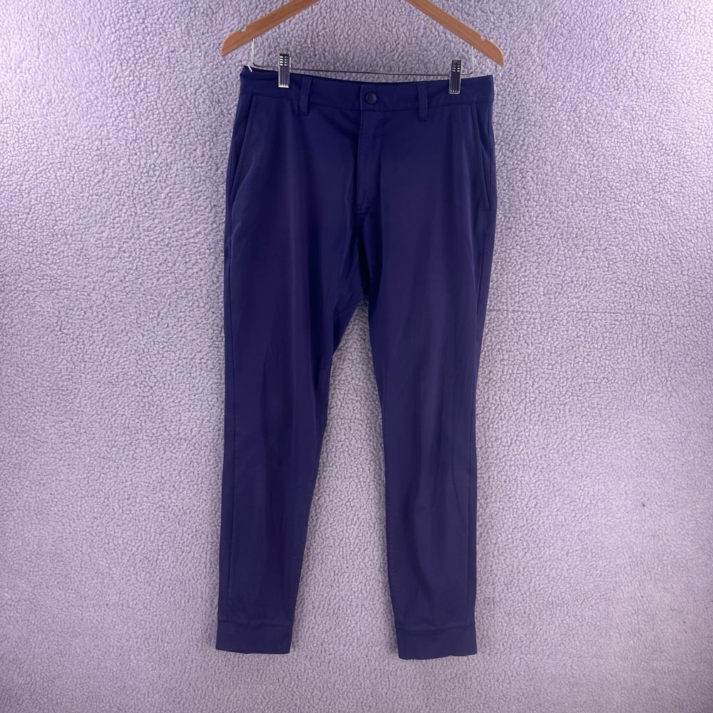 Rhone Commuter Jogger Pants Navy Blue Slim Fit Zipper Cuffs Mens 32